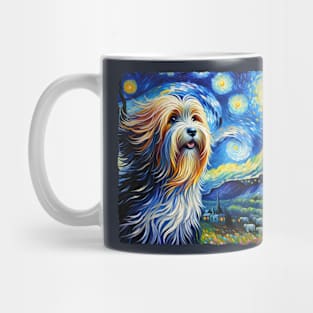 Starry Tibetan Terrier Dog Portrait - Pet Portrait Mug